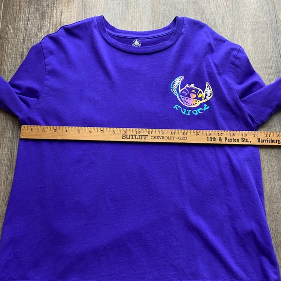 Disney‎ Store Asia Stitch Long Sleeve T Shirt Purple Graphic Top Women's Medium - Picture 8 of 9
